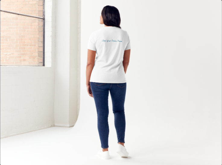 Woman's T-Shirt Find Your Dream Home White & Blue