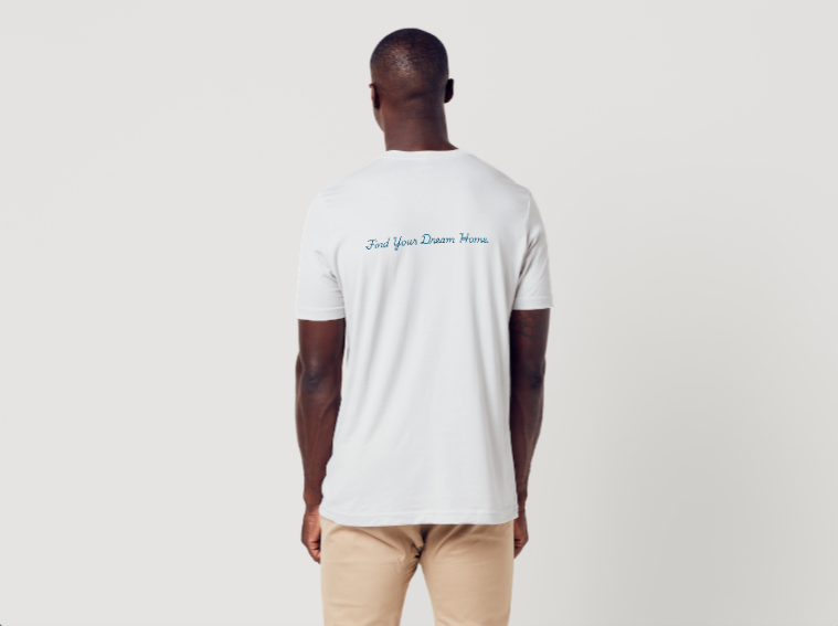 Men's T-Shirt Find Your Dream Home White & Blue